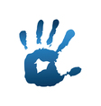 Blue handful vector image