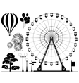 Elements of amusement park vector image