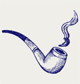Tobacco pipe vector image