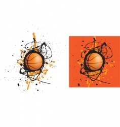 Basketball splat vector image