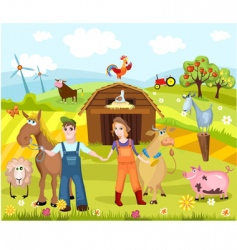 Farm vector image