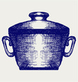 Steel pot vector image