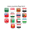 Asian countries flags vector image