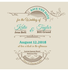 Wedding Invitation Card vector image