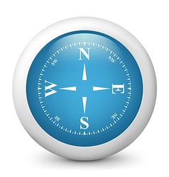 Blue glossy icon vector image