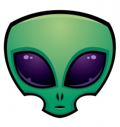 Alien head vector image