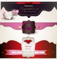 Holiday banners with ribbons vector image