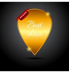 Best choice label with red ribbon vector image