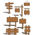 Wooden signs vector image