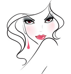 Women face vector image