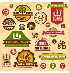 Farm logo labels and designs vector image