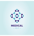 Medic cross logo template Medic cross logo template vector image