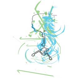 Abstract drum vector image
