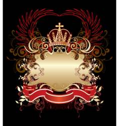 Floral decorative frame vector image