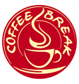 Coffee break label vector image