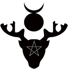 Horned god vector image