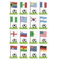 Football flags vector image