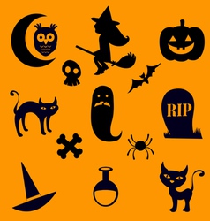 Halloween icons vector image