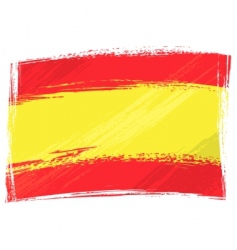 Grunge Spain flag vector image