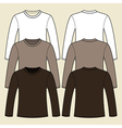 Long-sleeved and T-shirt template vector image