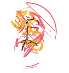 Abstract drum vector image
