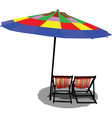 Beach chairs vector image