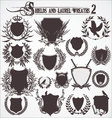 Shields and laurel wreaths - set 2 vector image