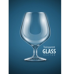 Glass goblet for brandy drinks vector image