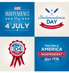 Happy independence day usa cards fonts Happy independence day usa cards fonts vector image