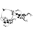 Valentine frame with butterfly and ivy vector image