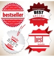 Bestseller Red labels set vector image