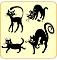 Black cats - set Vinyl-ready EPS vector image