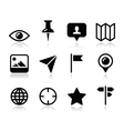 Location map travelling icon set - vector image