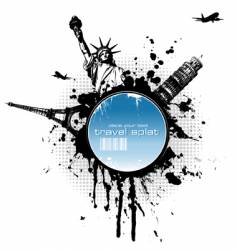 Around the world vector image