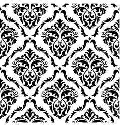 Medieval floral seamless in damask style vector image