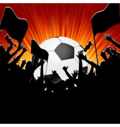 Football fans crowd vector image
