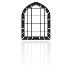 Window with bars vector image
