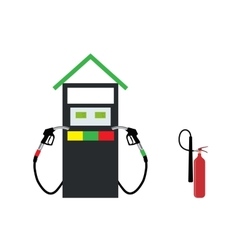 Filling Gun on Refueling the Car and fire Filling Gun on Refueling the Car and fire vector image