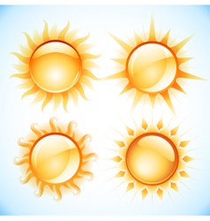 Sun icons vector image