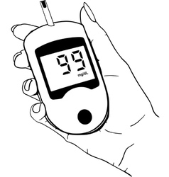Home glucose meter vector image