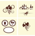 Grape vines elements set vector image