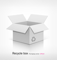 Recyele white box vector image