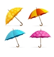 Realistic Open Colorful Umbrellas Set Realistic Open Colorful Umbrellas Set vector image
