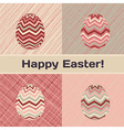 Easter card with 4 patterned eggs vector image
