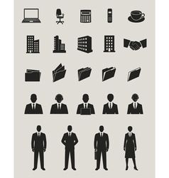 Office and business web icons set vector image