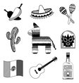 Mexican icons vector image