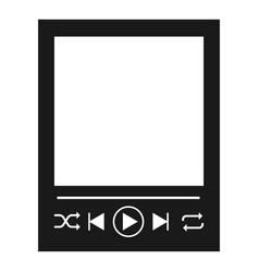 Video or music player interface with loading Vector Image