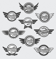 Retro vintage label Badge Set vector image