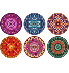 Indian color ornament vector image