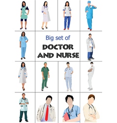 Doctor set vector image